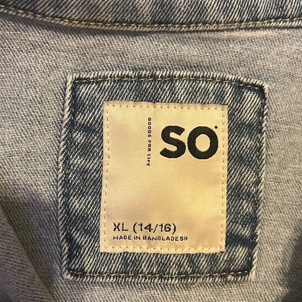 SO kids Jean jacket. Size XL.